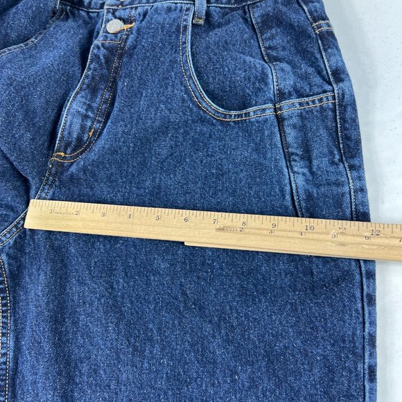 VTG 90s Guess Jeans Men's 29* Pascal Loose Tapered Dark Blue Cotton Denim Tag 33 - Picture 14 of 16